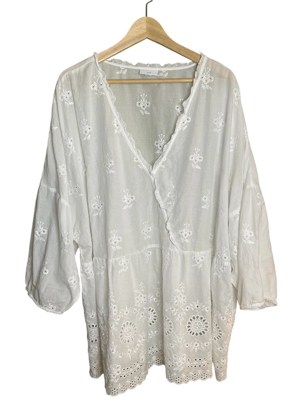J. Jill White embroidered eyelet tunic Women’s Plus Size 4X